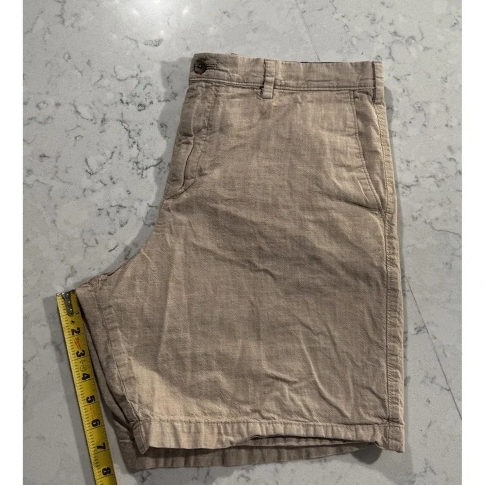 Banana Republic Chino Shorts Mens 38 Khaki Slim Fit Cotton Preppy Casual Logo